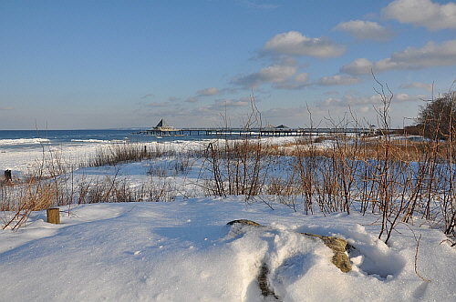 Winter im Ostseebad Heringsdorf auf der Insel Usedom